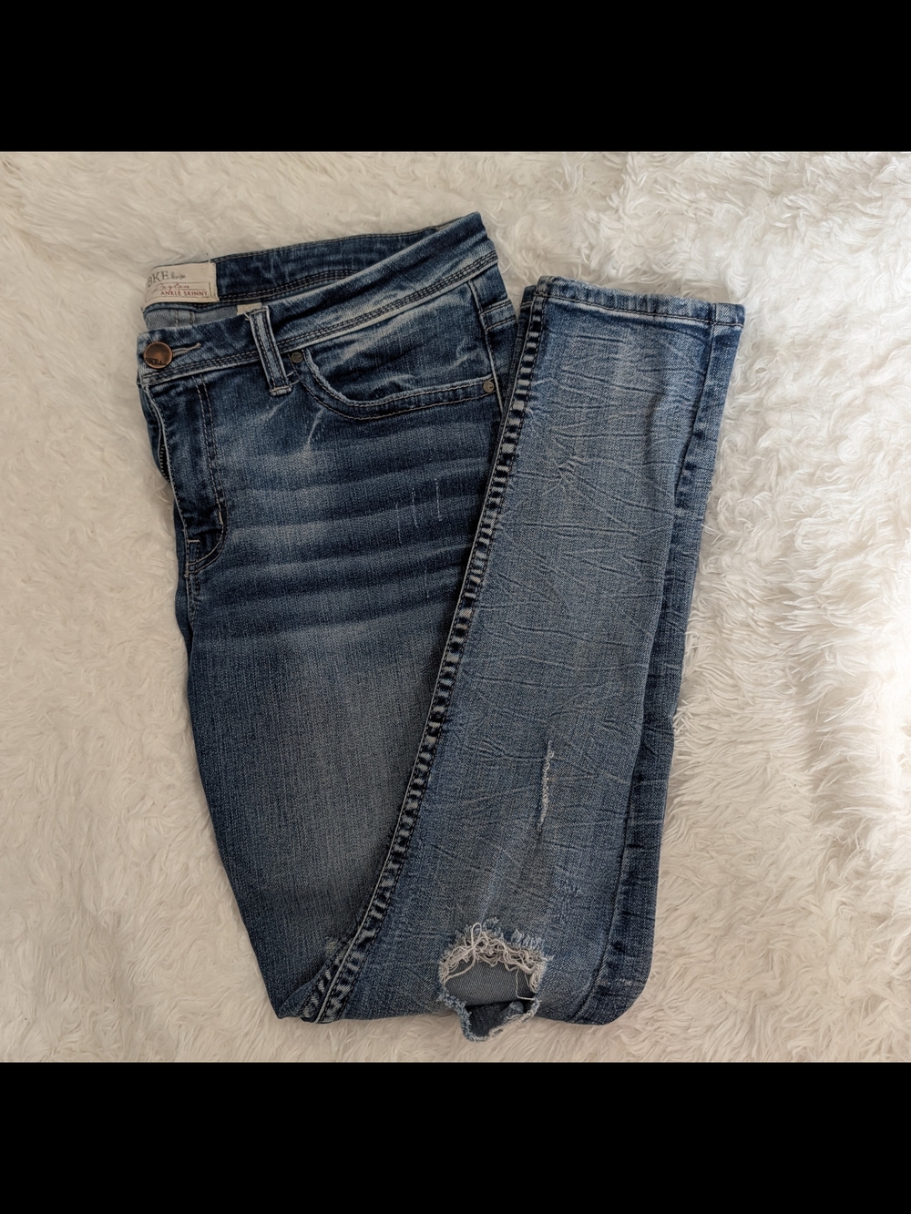 Classic Women's Distressed Blue Jeans